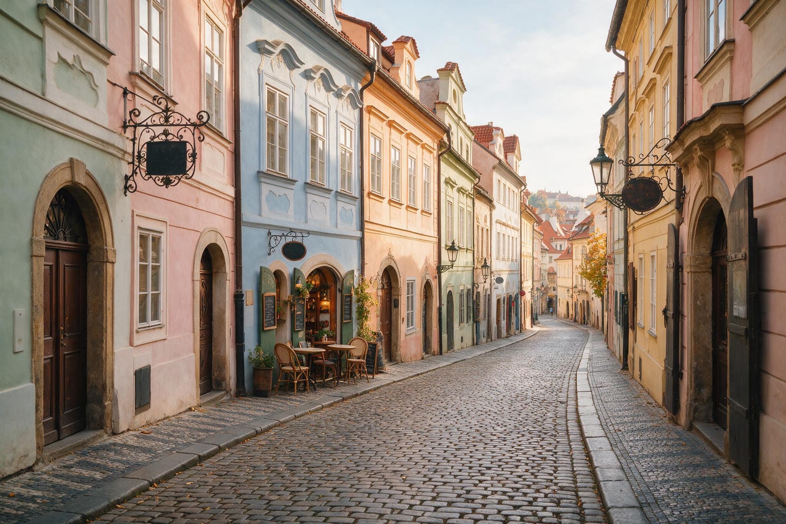 Prag Küçük Yaka’da pastel renkli barok evler