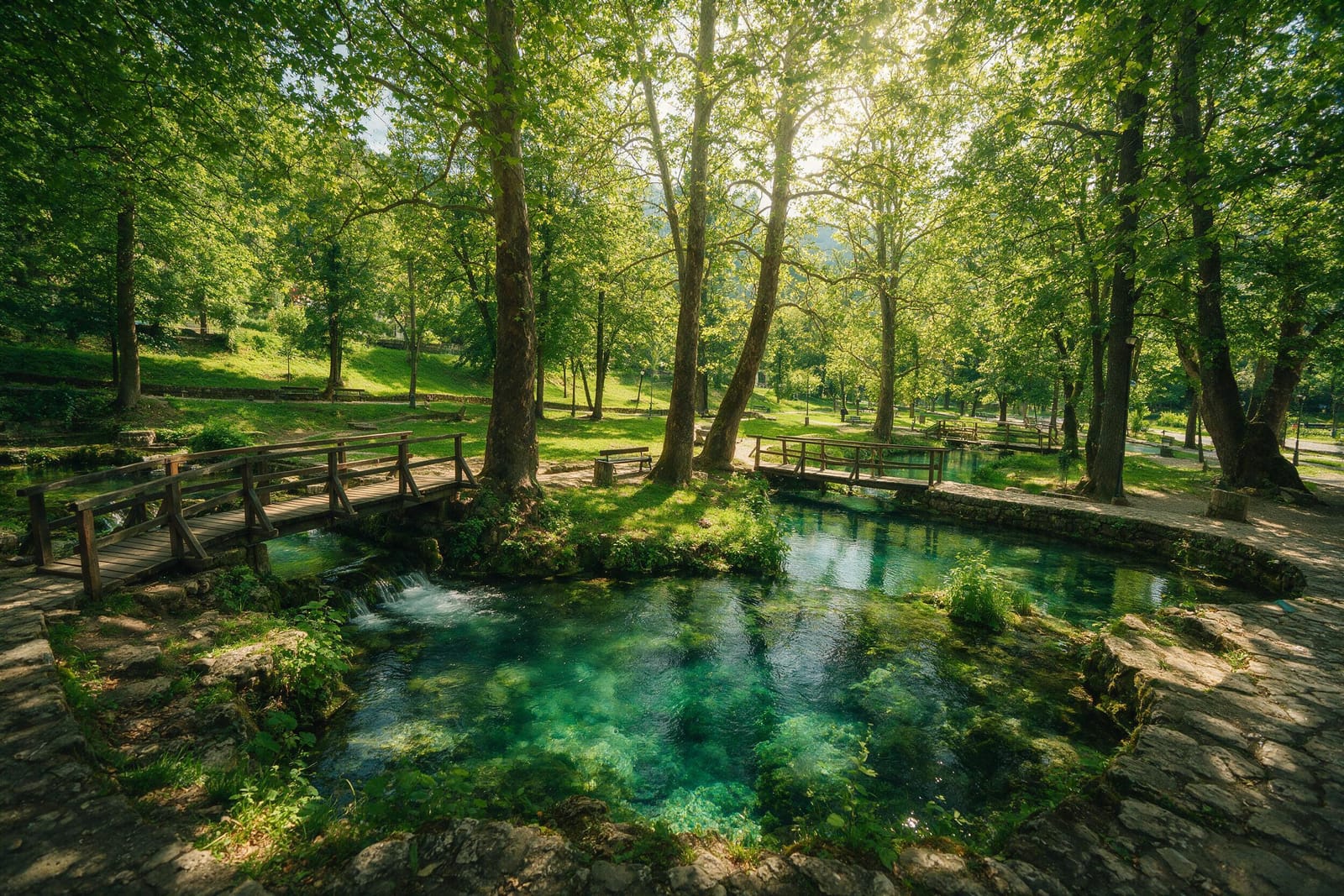 Saraybosna yakınlarında doğa ve yeşillik